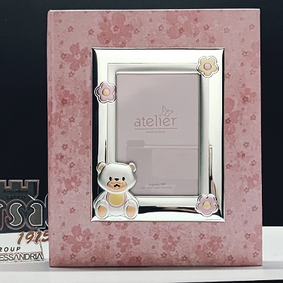 Cornici in argento: Album con Cornice orsetto Rosa in Argento