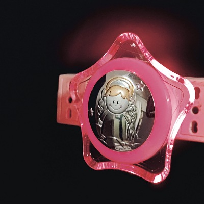 Cornici in argento: Lampada Linea Angelo di Cortesia Rosa in Argento d.cm.9