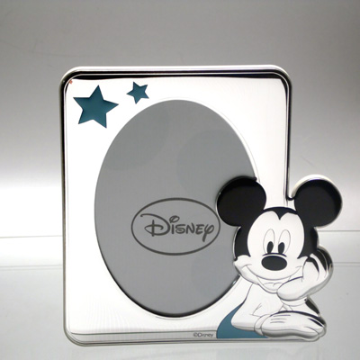 Cornici in argento: Cornice Micky Mouse Rett Stelle Celeste 13x18