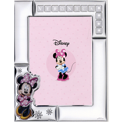 Cornici in argento: Cornice 13x18 - MINNIE - rosa con Adesivi