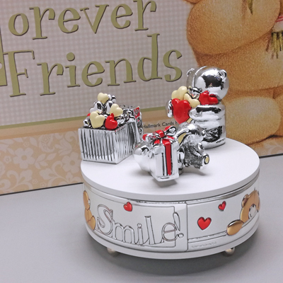 Carillon - Forever Friends - Orsetto Cuori rossi Resina Arge