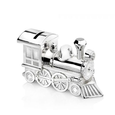 Cornici in argento: Salvadanaio Locomotiva cm. 14 in Argento