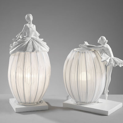 Cornici in argento: Lampade Ballerine in resina bianca