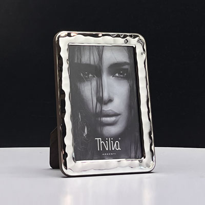 Cornici in argento: Cornice Video Martellata in Argento Laminato