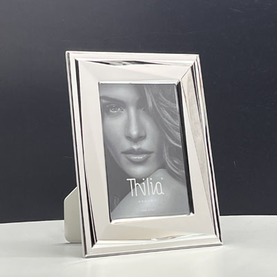 Cornici in argento: Cornice Linee Oblique in Argento Laminato 