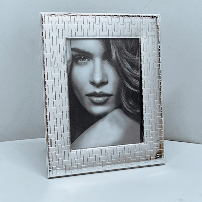 Cornici in argento: Cornice Linea Intreccio 13x18 in Argento