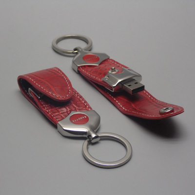 Cornici in argento: Portachiavi USB 16GB Similpelle Rosso