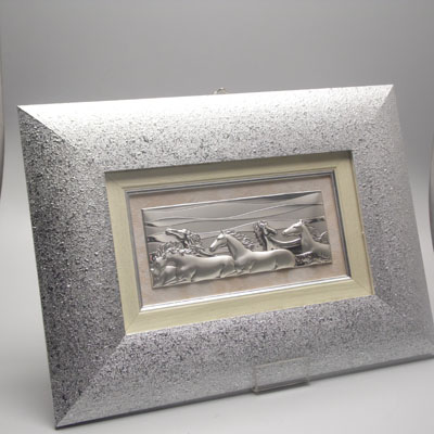 Cornici in argento: Quadro Cavalli Argento Cornice Arg.70x46