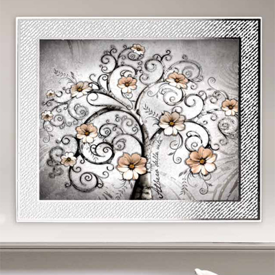 Cornici in argento:  Quadro albero della vita colore 39x34