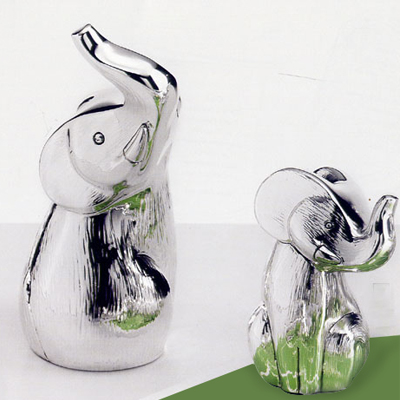 Cornici in argento: Elefante Stilizzato Design Resina Argentata