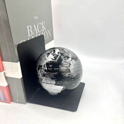 Cornici in argento: Fermalibro con Mappamondo Nero Calamitato d.13cm - 3445 - 