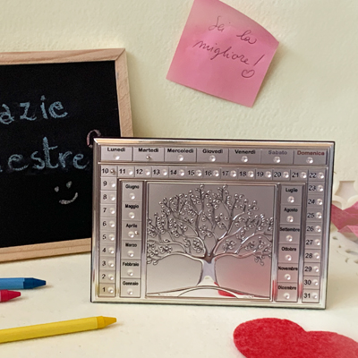 Cornici in argento: Calendario perpetuo 16x11cm albero della vita