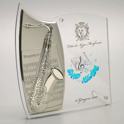 TARGA ARGENTO - PLEXIGLAS PER PREMIAZIONE