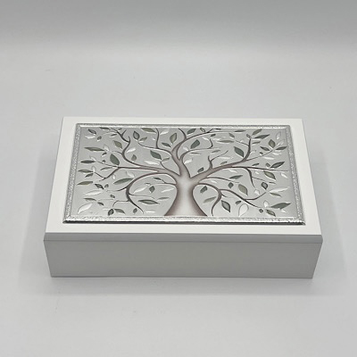 Cornici in argento: Cofanetto Argento Albero Vita Colorato 20.5x15 - 3445 - 