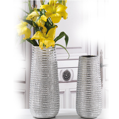 Cornici in argento: Vaso Linea Creta h.28cm Resina Argentata