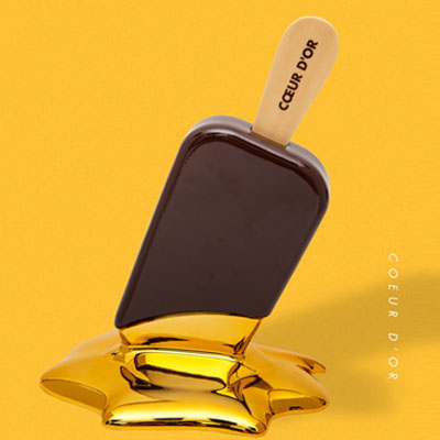 Cornici in argento: Scultura Coeur Dor Sequenze Marrone/Oro