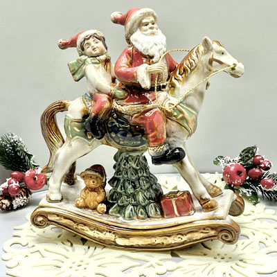 Cornici in argento: Babbo Natale in Ceramica h.25cm