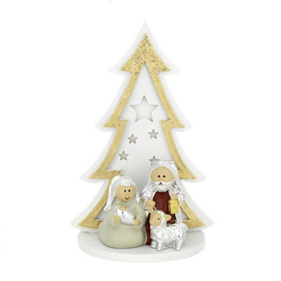 Cornici in argento: Presepe Resina Albero Classico Oro