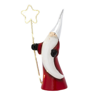Cornici in argento: Babbo Natale Argento Stella con Led 