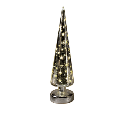 Cornici in argento: Albero Luminoso con Stelle h35cm