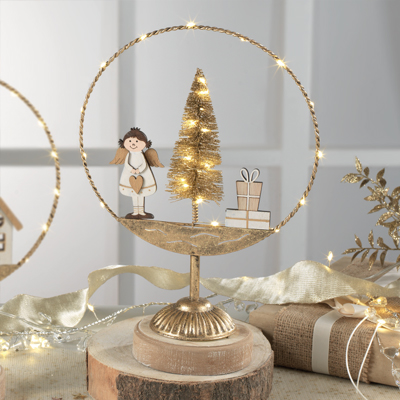Cornici in argento: Decorazione Natale Angelo Luminoso h.30