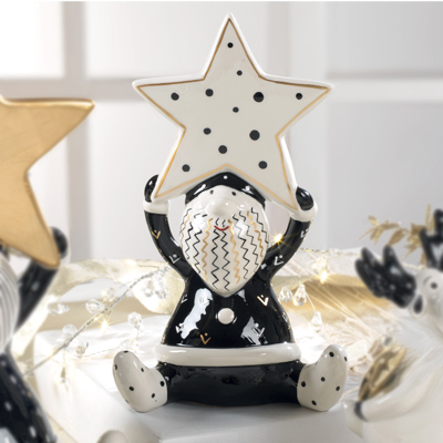 Cornici in argento: St.CLaus in Ceramica Colorata H.26