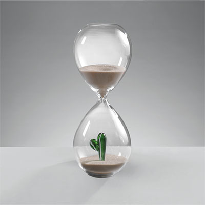 Cornici in argento: Clessidra con Decorazione Cactus  h.20cm