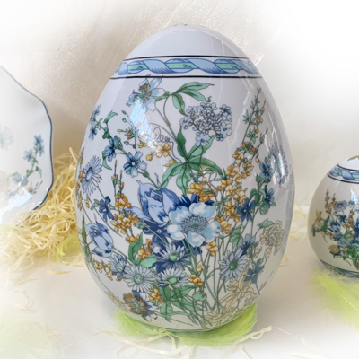 Cornici in argento: Uovo Piccolo Ceramica Blue Flowers 