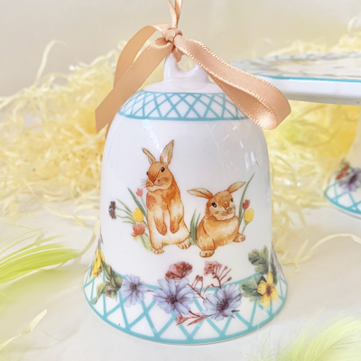 Campanella Ceramica Coniglio Easter h.9
