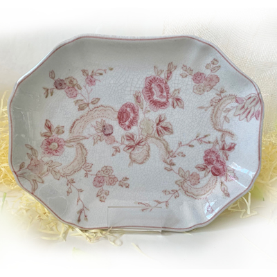 Cornici in argento: Vassoio in ceramica Linea Armonie Rosa l. 24cm