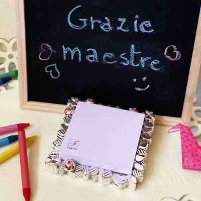 Cornici in argento: Porta post-it con coccinelle