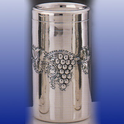Cornici in argento: Portabottiglia Cesello Uva Glacette Termica Argento h.cm.23